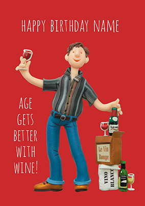 Better With Wine Personalised Card