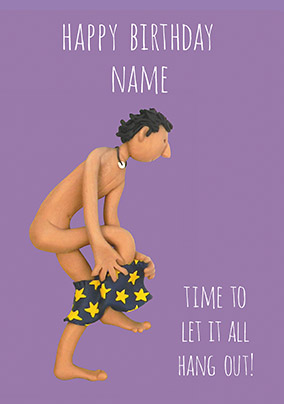 Let It All Hang Out Personalised Card