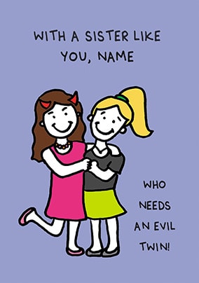 A Sister Like You Personalised Card