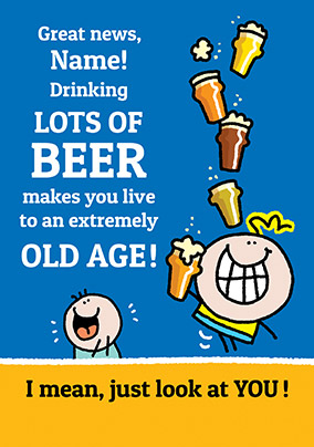 Lots Of Beer Personalised Card