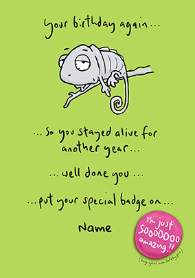 Leon - Your Birthday Again Personalised Card