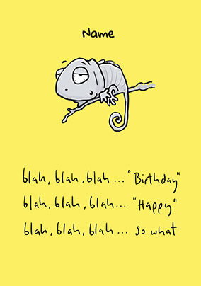 Leon - Blah Blah Blah Personalised Card