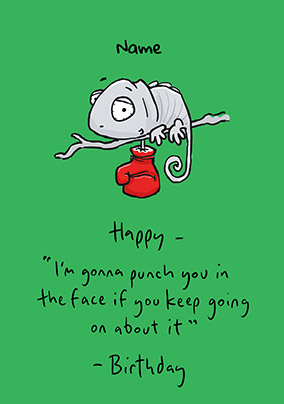 Leon - Punch You Personalised Card