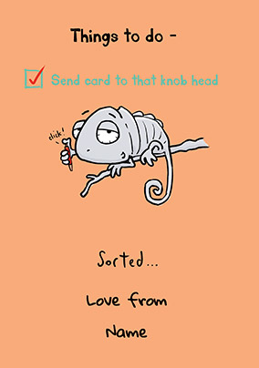 Leon - Things To Do Personalised Card