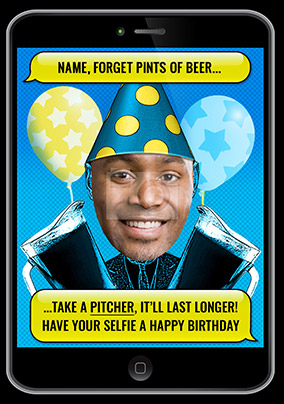 Take A Pitcher Photo Birthday Card