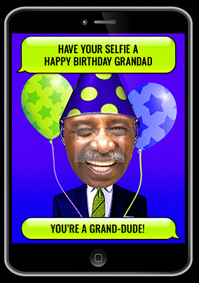 Grandad Selfie Photo Birthday Card