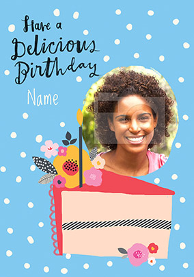 Delicious Birthday Photo Upload Card