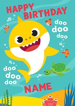 ZDISK OOL - Baby Shark Personalised Birthday Card