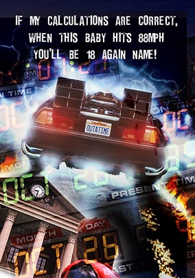 Back To The Future Personalised Card