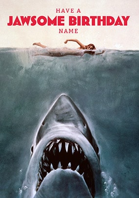 Jaws Personalised Birthday Card