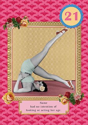 Acting Her Age Milestone 21st Birthday Card