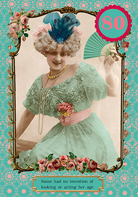 Dressed for the Ball  Milestone 80th Birthday Card
