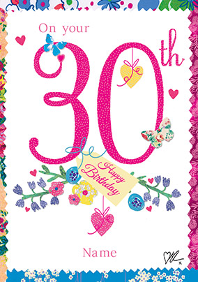 Bluebells Milestone 30th Birthday Card