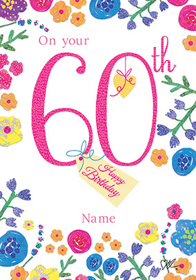 Bluebells Milestone 60th Birthday Card