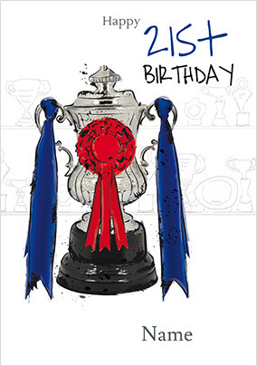 Winning Cup 21st Birthday Card