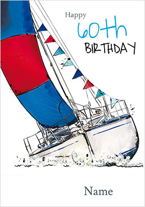 Sailing Yacht 60th Birthday Card