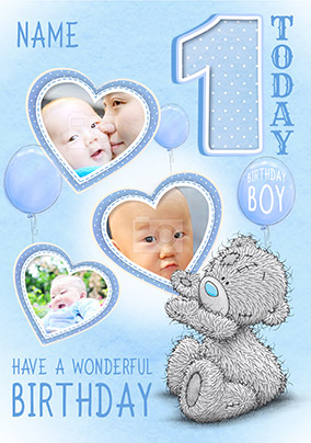 Me To You - Multi Photo Upload 1st Birthday Card Boy