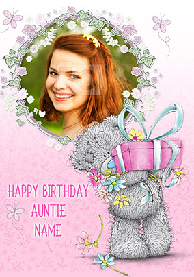 Happy Birthday Auntie Me To You Photo Card