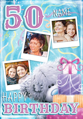 Me To You - 50th Birthday Multi Photo Upload Card
