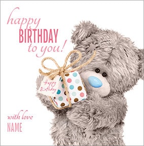 Me To You - Happy Birthday With Love Personalised Card