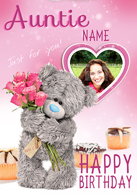 Me To You - Auntie Heart Photo Upload Birthday Card