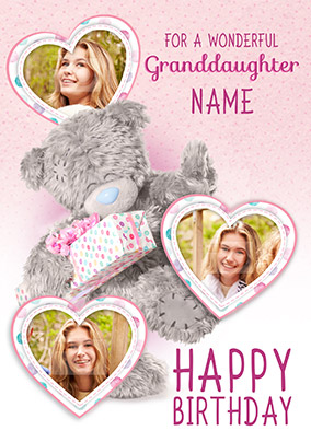 Me To You Granddaughter Multi Photo Upload Birthday Card