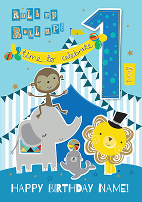 1 Today! Time To Celebrate Personalised Card