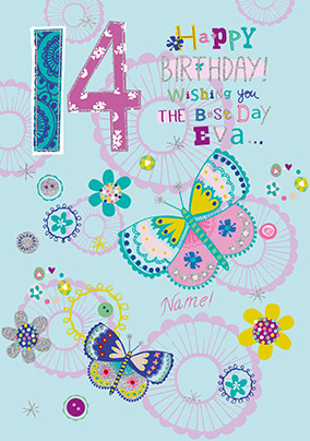 14th Birthday Personalised Card