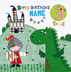 3rd Birthday George & Dragon Card