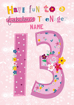 Aloha! Fabulous Teenager Personalised Card