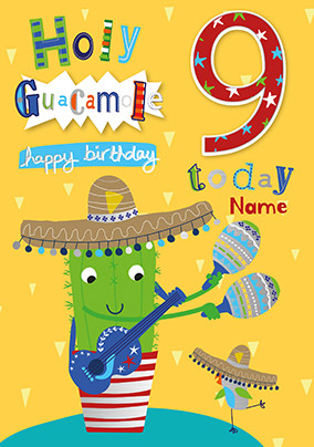 9 Today Holy Guacamole Personalised Card