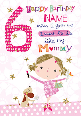 Like Mummy Personalised Birthday Card