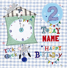 2 Today Click Clock Personalised Card
