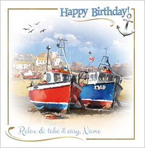 Take It Easy Personalised Birthday Card