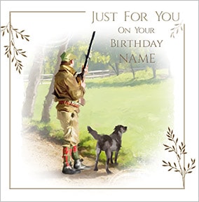 Hunting Personalised Birthday Card
