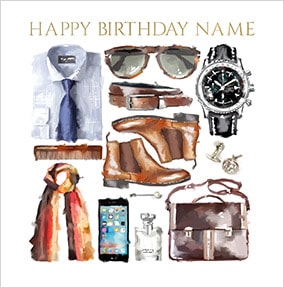 Business Accessories Personalised Birthday Card