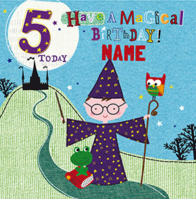5 Today Magical Birthday Personalised Card