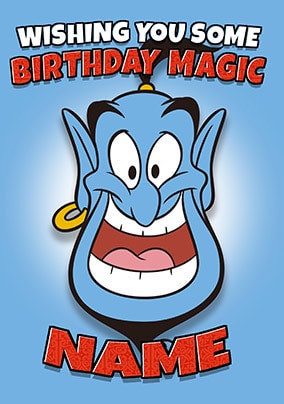 Aladdin Genie Birthday Card