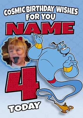 Aladdin Genie Age 4 Photo Card