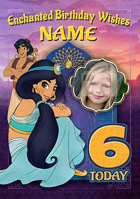 Aladdin and Princess Jasmine Photo Card