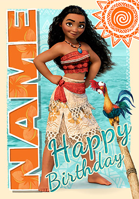 Moana Hei Hei Open Birthday Card