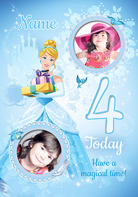 Cinderella Age 4 Photo Card