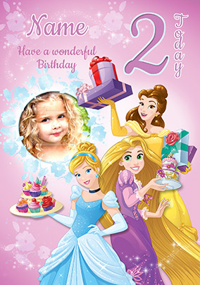 Disney Princess Photo Birthday Card