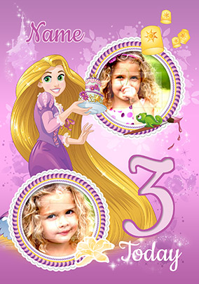 Rapunzel Age 3 Photo Card