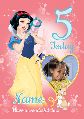 Snow White Age 5 Photo Card