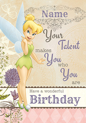 Tinker Bell Wonderful Birthday Card