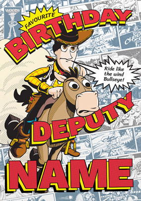 Disney Toy Story - Birthday Card Deputy