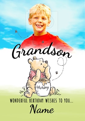 Pooh Birthday Card Grandson