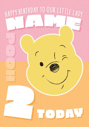 Age 2 Pooh Birthday Card