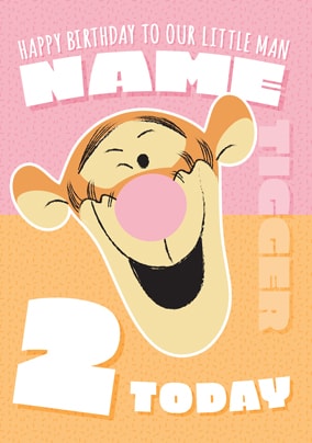 Age 2 Tigger Birthday Card